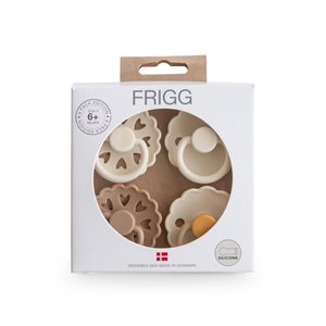 FRIGG 4-Pack Pacifiers - Round Silicone - Snowflake Dream - Size 2